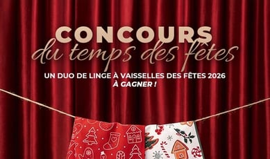 Participez au concours pour remporter un duo de linges à vaisselle des Fêtes!