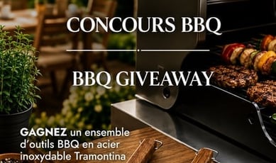 Participez au concours pour remporter un set d'outils BBQ en inox Tramontina !