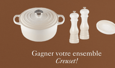Concours : Remportez un prestigieux ensemble culinaire Le Creuset