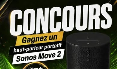 Participez au concours pour gagner un haut-parleur Sonos Move 2!