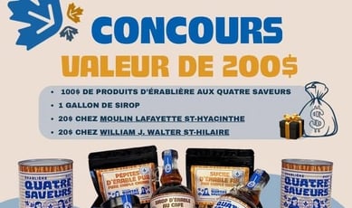 Participez au concours pour remporter un somptueux panier de délices à l'érable !