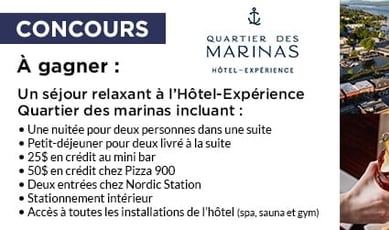 Concourse : Remportez un séjour prestigieux à l'Hôtel-Expérience Quartier des Marinas !