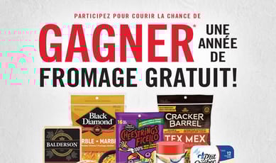 Participez pour remporter une année entière de fromage offert !