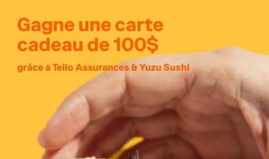 Participez pour remporter une carte-cadeau de 100 $ chez YUZU SUSHI !
