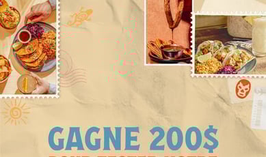 Participez pour remporter une Carte-Cadeau de 200$ chez Carlos & Pepe's.