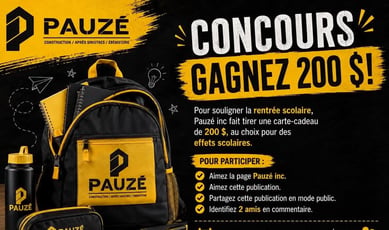 Chance de gagner une carte-cadeau de 200$ pour les fournitures scolaires