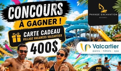 Participez pour remporter une carte-cadeau de 400$ pour le Village Vacances Valcartier!