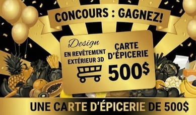 Participez au concours pour remporter une carte-cadeau d'épicerie d'une valeur de 500 $.