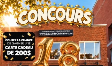Participez au concours pour gagner une carte-cadeau de 200$ à La Guilde Culinaire!