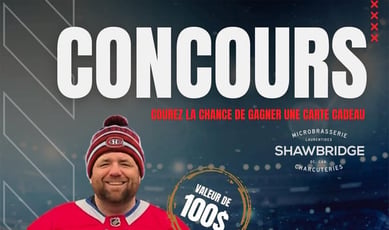 Participez à notre concours pour gagner une carte-cadeau de 100$ à la Microbrasserie Shawbridge!
