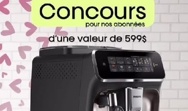 Participez au concours pour remporter une cafetière Philips 3300, estimée à 599 dollars!