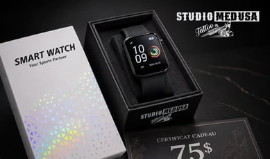 Participez pour tenter de remporter une montre connectée et un bon d'achat de 75$ chez Studio Médusa.