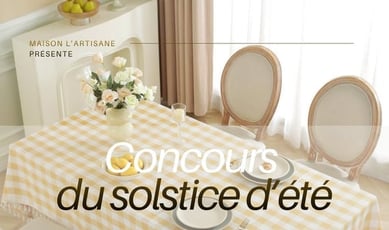 Participez au concours pour remporter une élégante nappe Colette de Maison L'Artisane, couleur libre.
