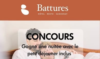Concours: Remportez une nuit pour deux avec petit déjeuner inclus au Resto des Battures!
