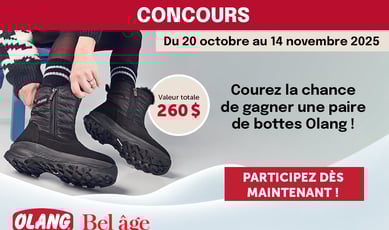 Participez à notre concours pour remporter des bottes Olang d’une valeur de 260 $ !