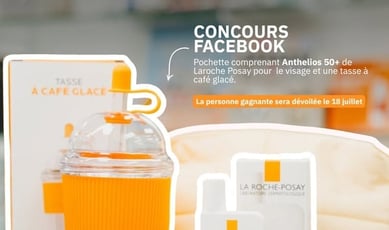 Concours : Remportez une pochette avec un Anthelios SPF 50+ de La Roche-Posay et une tasse glacée.