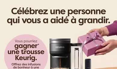 Participez au concours et tentez de remporter une élégante trousse Keurig !