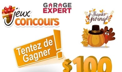 Concours Garage Expert - 100 dollars à remporter!