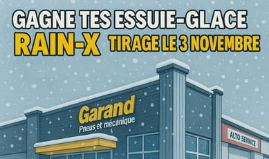Concours Garand Pneus et Mécanique - Remportez vos balais d'essuie-glace Rain-X !