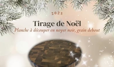 Concours JP Créations Bois - Remportez une somptueuse planche en noyer d'une valeur de 125$