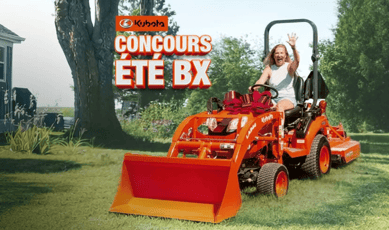 Participez au concours Kubota pour remporter un tracteur compact Kubota.