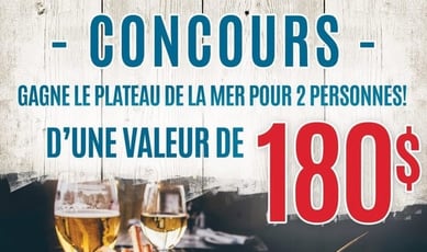 Concours au Shack du Pêcheur : Plateau de fruits de mer pour deux à remporter