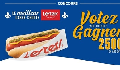 Concours Lesters - 2500$ en espèces à remporter !