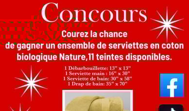 Participez au prestigieux concours Literie & Déco et remportez des serviettes en coton bio Nature.