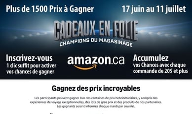 Concours : plus de 1500 récompenses à remporter en effectuant vos achats sur Amazon.
