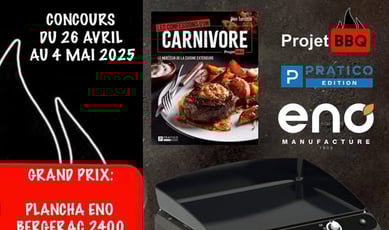 Participez au concours BBQ : gagnez une Plancha ENO Bergerac 2400 et "Les confessions d'un carnivore".