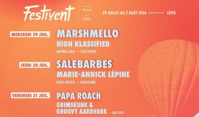 Concours : Remportez vos entrées pour le prestigieux Festivent 2026 !