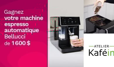 Participez au concours Rythme 93.7-98.1 pour remporter une machine espresso Bellucci de 1 600$.