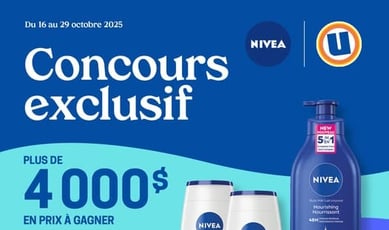 Concours Uniprix et Nivea : remportez l'un des 10 prestigieux ensembles d'une valeur de 4000 $.