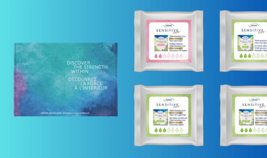 Échantillons gracieusement offerts des serviettes TENA Sensitive CareMC