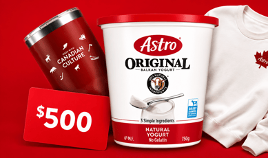 Gagnez l'un des trois paniers-cadeaux Astro assortis d'un prix en espèces de 500 $.