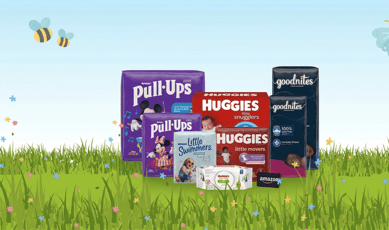 Obtenez 6 mois de couches et lingettes Huggies, plus une carte Amazon de 500 $ (3 lots en jeu)