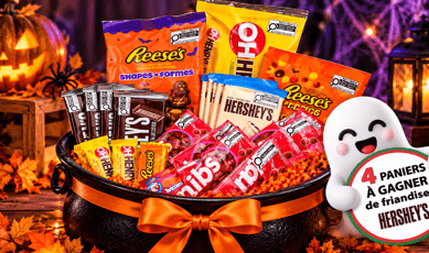 Participez pour gagner l’un des 4 paniers de douceurs Hershey’s !