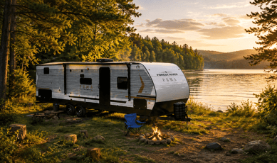 Triomphez en obtenant l'un des cinq séjours en roulotte de camping entièrement équipée.