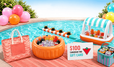 Remportez la Collection estivale PartyAire assortie d'une carte Canadian Tire de 100 $