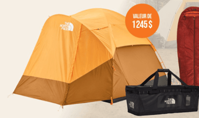 Remportez un kit de camping The North Face exceptionnel.