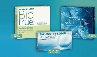 Lentilles de contact Bausch + Lomb offertes gratuitement