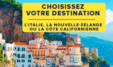 Partez en duo pour un périple de 15 000$ en Italie, en Nouvelle-Zélande ou sur la Côte californienne