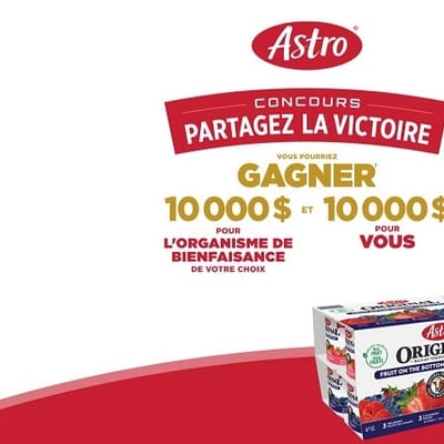 Astro Concours : 10 000 $ au champion et 10 000 $ à une cause caritative choisie!