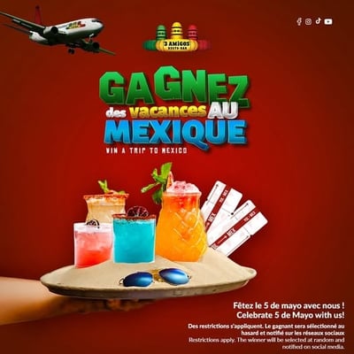 Participez au concours 3 Amigos et remportez un séjour idyllique au Mexique, évalué à 4 000 $ !
