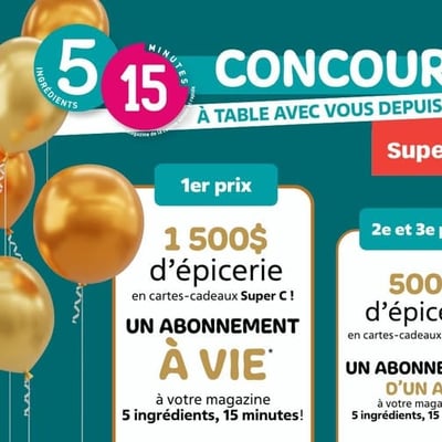 Célébration du 15e anniversaire du concours "5 ingrédients, 15 minutes".