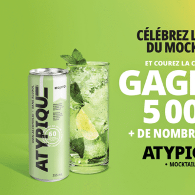Concours Singulier : Remportez un prix prestigieux de 5000 $ ou 15 sets Mocktail à 500 $.