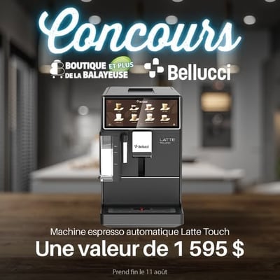 Participez au Concours Boutique de la Balayeuse et remportez une machine espresso Bellucci!