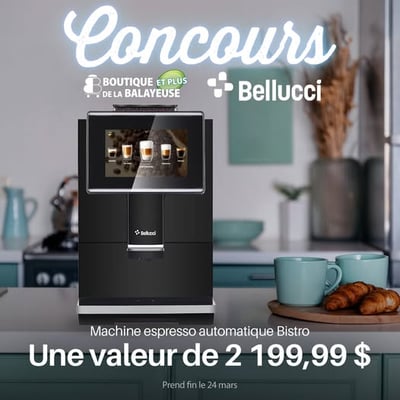 Participez au prestigieux concours pour remporter une machine espresso Bellucci Bistro de 2199,99 $.