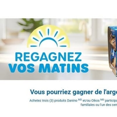Concours Danone : Remportez des fonds pour vos vacances familiales ou divers prix hebdomadaires!