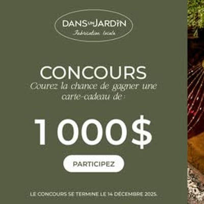 Participer à une loterie dans un jardin - Remportez une carte-cadeau de 1000 dollars !